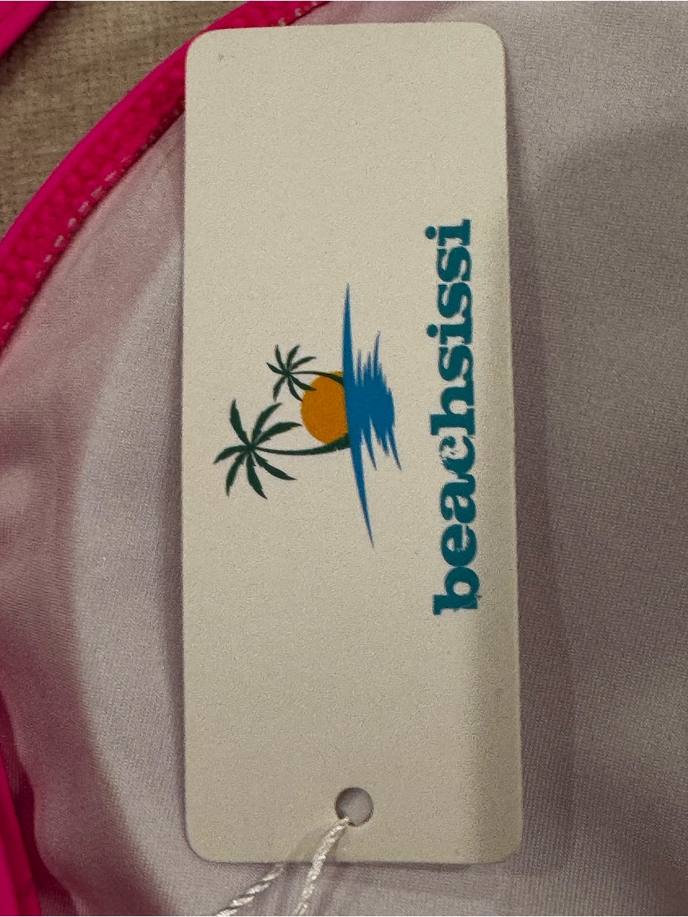 Beachsissi New Bright Pink V‑Neck Swim Tank with Cross Back Straps Size XL - Picture 7 of 9